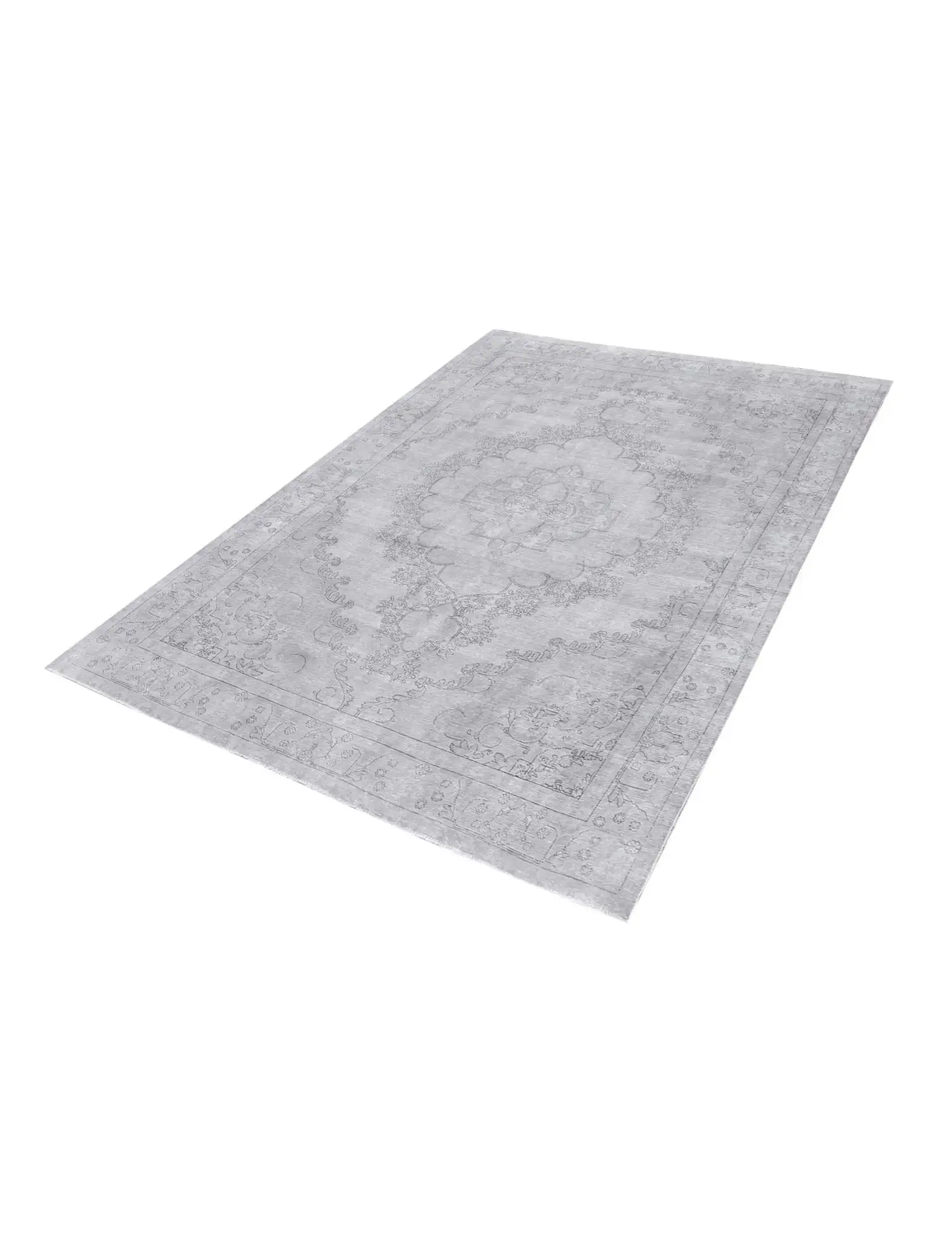Grey Persia Vintage Carpet  356 x 289 cm - Unique Handmade Carpet