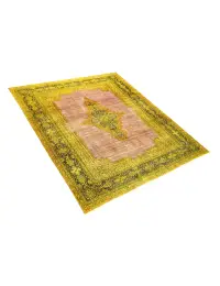 Gelb Persien Persischer Vintage Teppich  370 x 265 cm