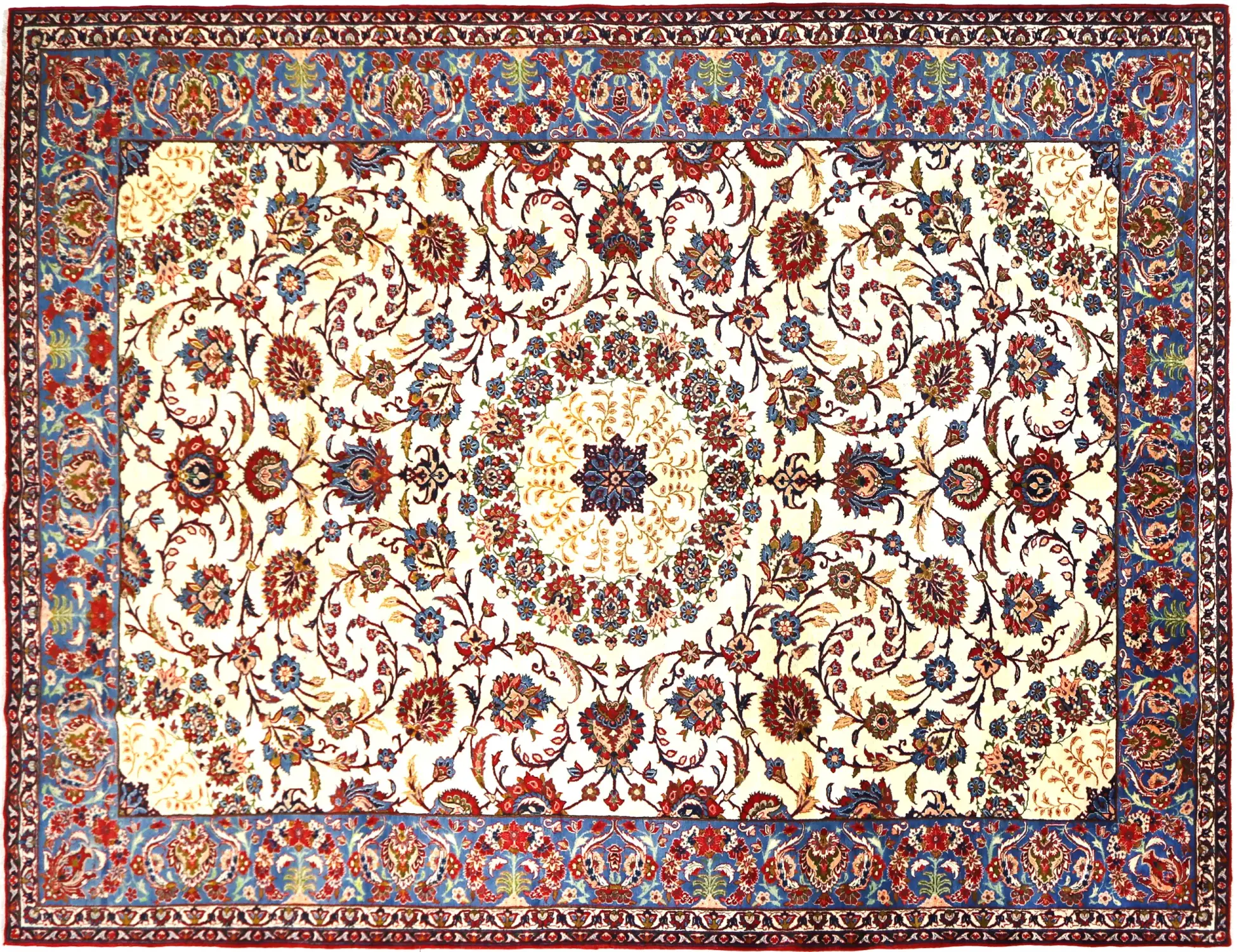 Beige Persien Kashan Patina  405 x 286 cm - Unik handgjord matta