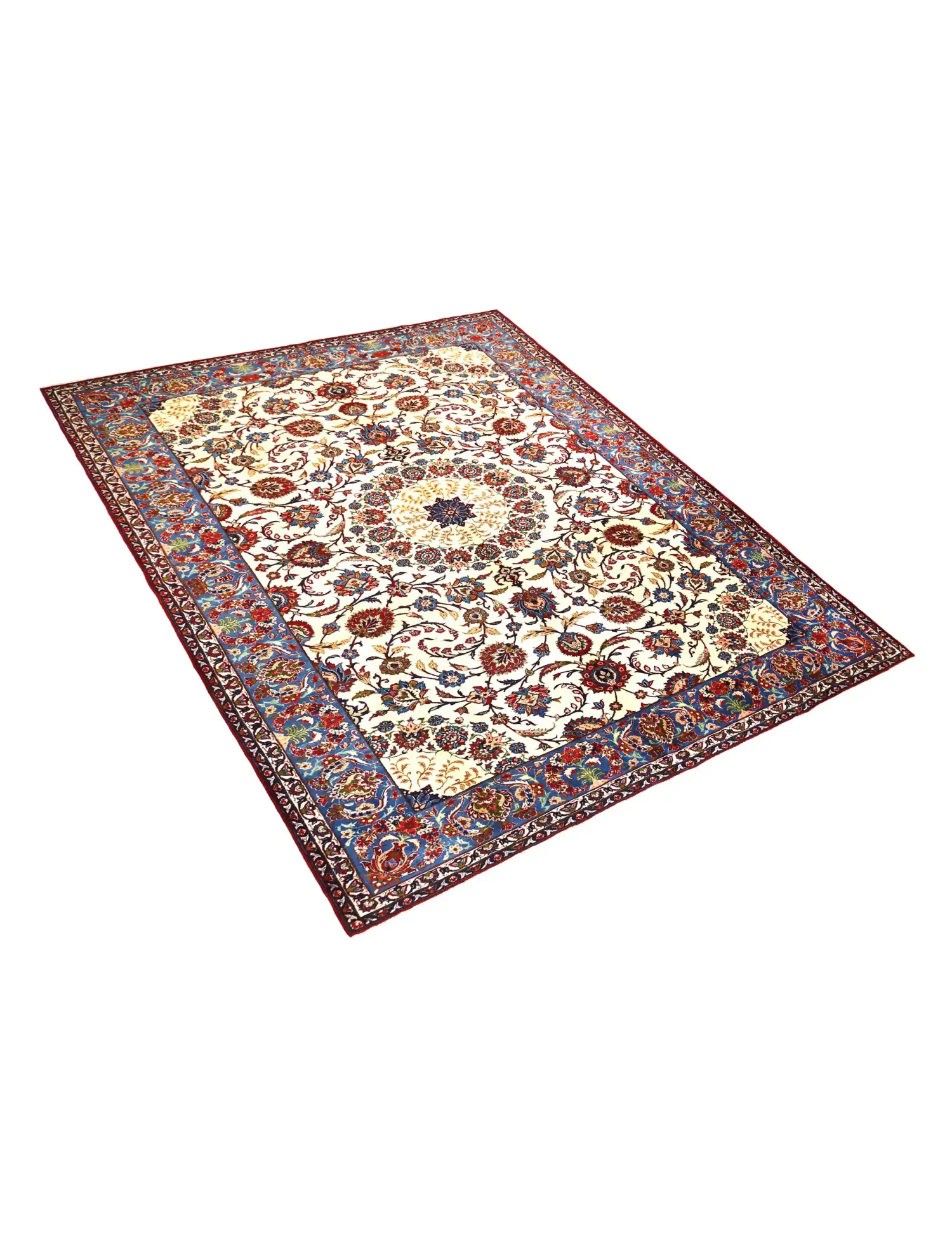 Beige Perzië Kashan Patina  405 x 286 cm - Uniek handgemaakt tapijt