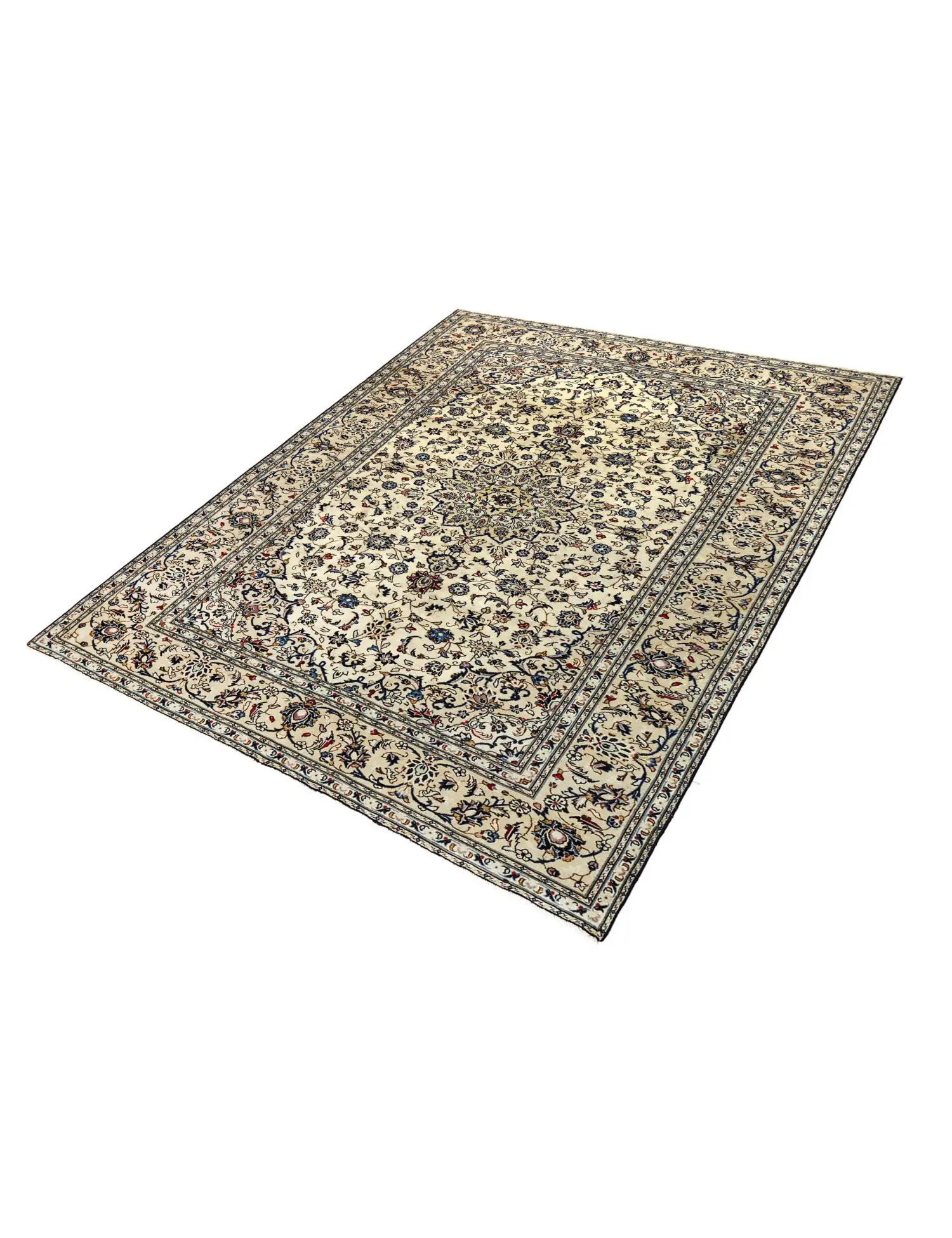 Beige Persien Kashan Patina  295 x 195 cm - Unikt håndlavet tæppe