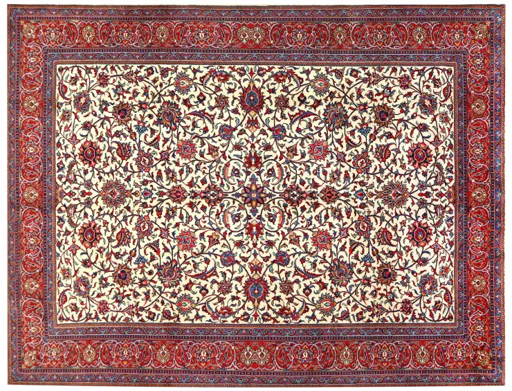 Beige  Persia Sarouk Patina  338 x 243 cm