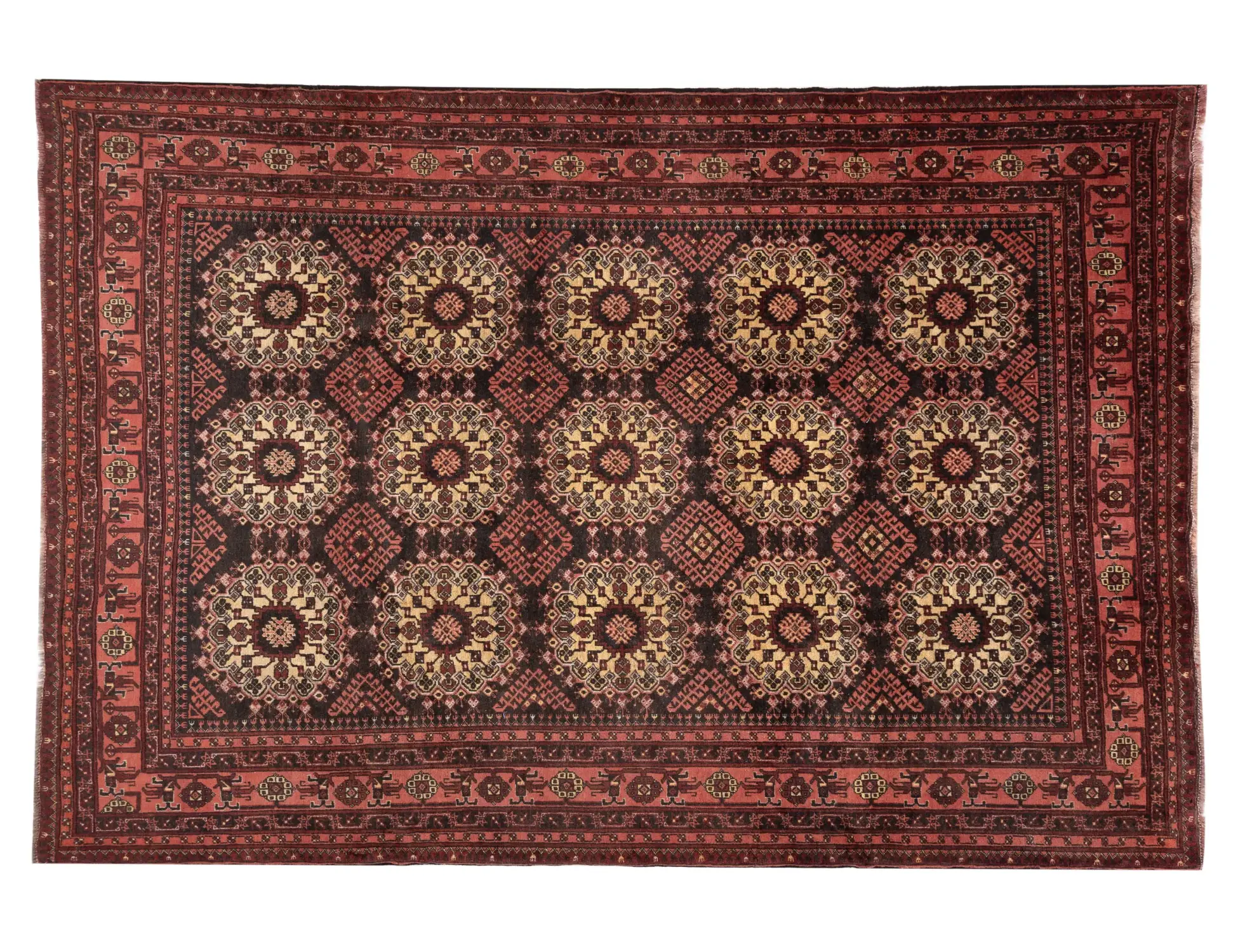 Rød persia Shiraz  300 x 188 cm - Unikt håndlaget teppe