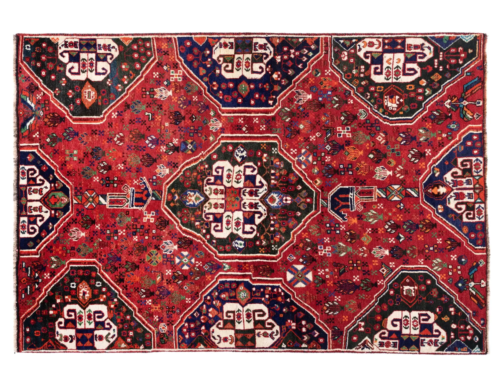 Rood Perzië Shiraz  194 x 140 cm - Uniek handgemaakt tapijt