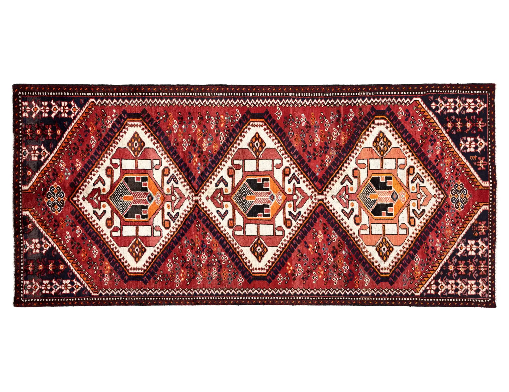 Rosso Persiano Shiraz  281 x 130 cm - Tappeto unico fatto a mano