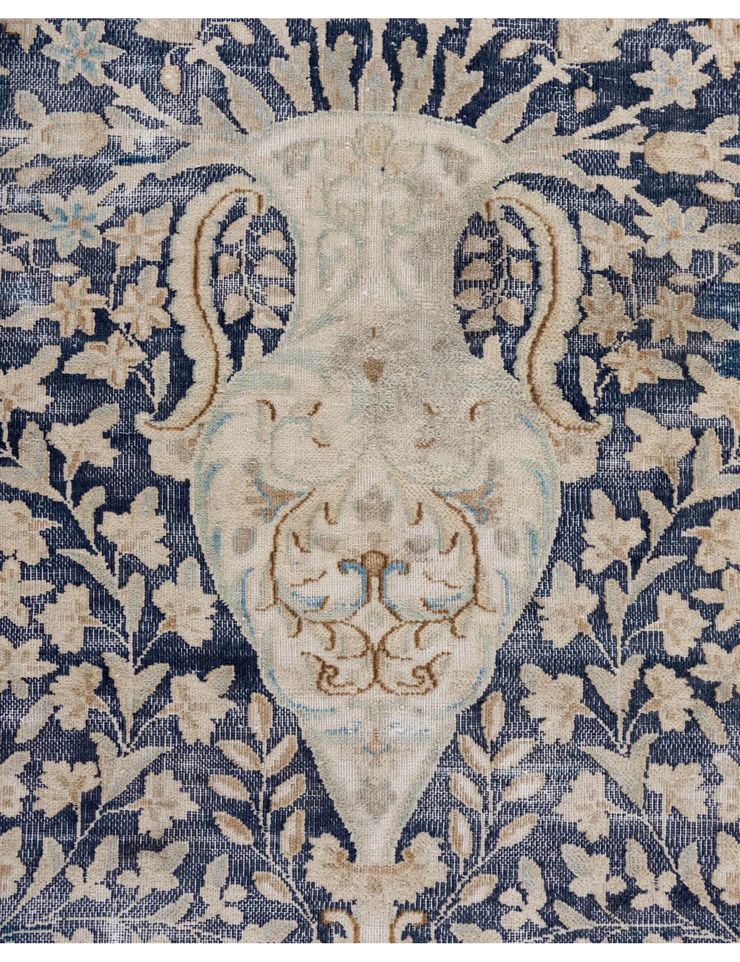 Blu Persiano Kerman  300 x 224 cm - Tappeto unico fatto a mano