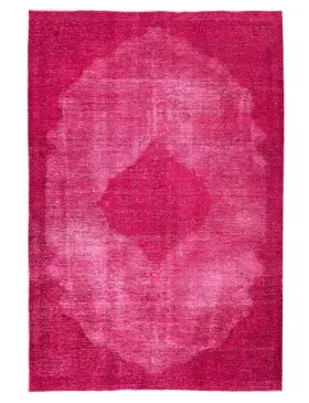 Rosa Persien Persischer Vintage Teppich  350 x 214 cm