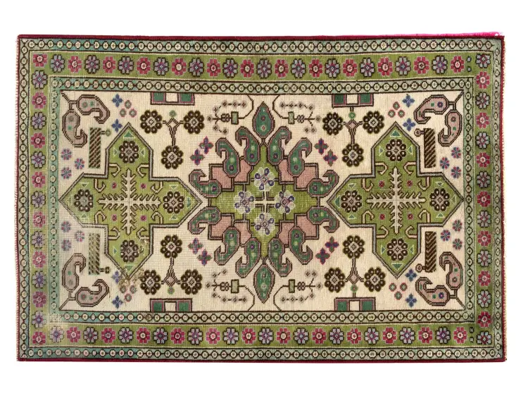 Vert Persan Tapis Persan vintage  143 x 85 cm