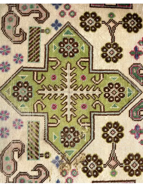 Grün Persien Persischer Vintage Teppich  143 x 85 cm