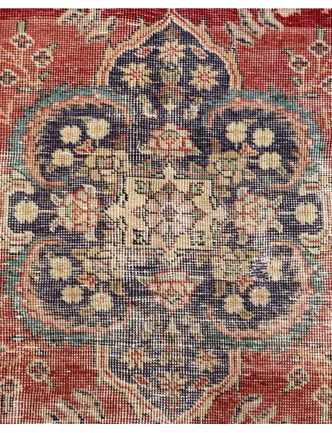 Rood Perzië Perzisch Vintage Tapijt  136 x 109 cm