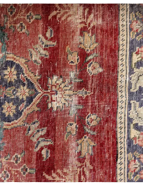 Rood Perzië Perzisch Vintage Tapijt  136 x 109 cm