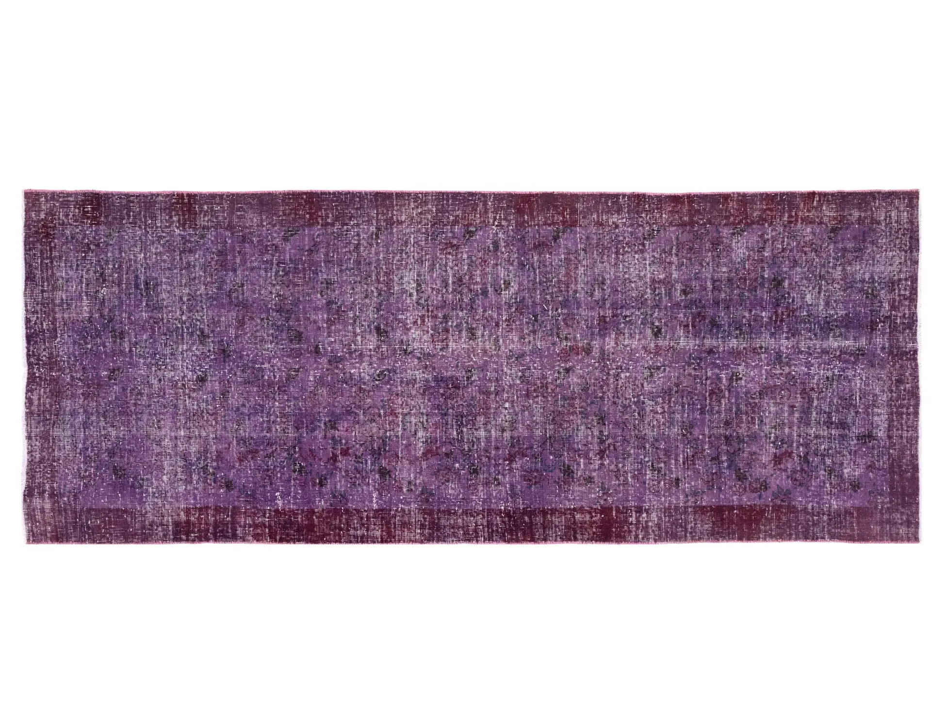 Lila Türkei  Vintage Teppich  288 x 114 cm - Einzigartiger handgefertigter Teppich