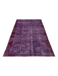 Lila Türkei  Vintage Teppich  288 x 114 cm