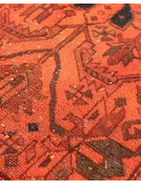 Orange Persien Persischer Vintage Teppich  310 x 67 cm