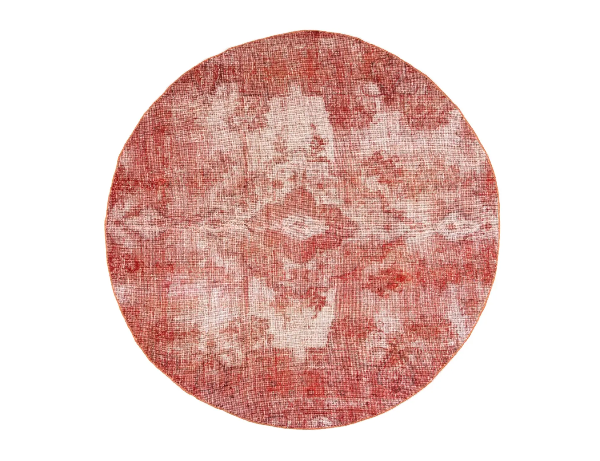 Red  Persia Persian Vintage Carpet  230 x 230 cm - Unique Handmade Carpet
