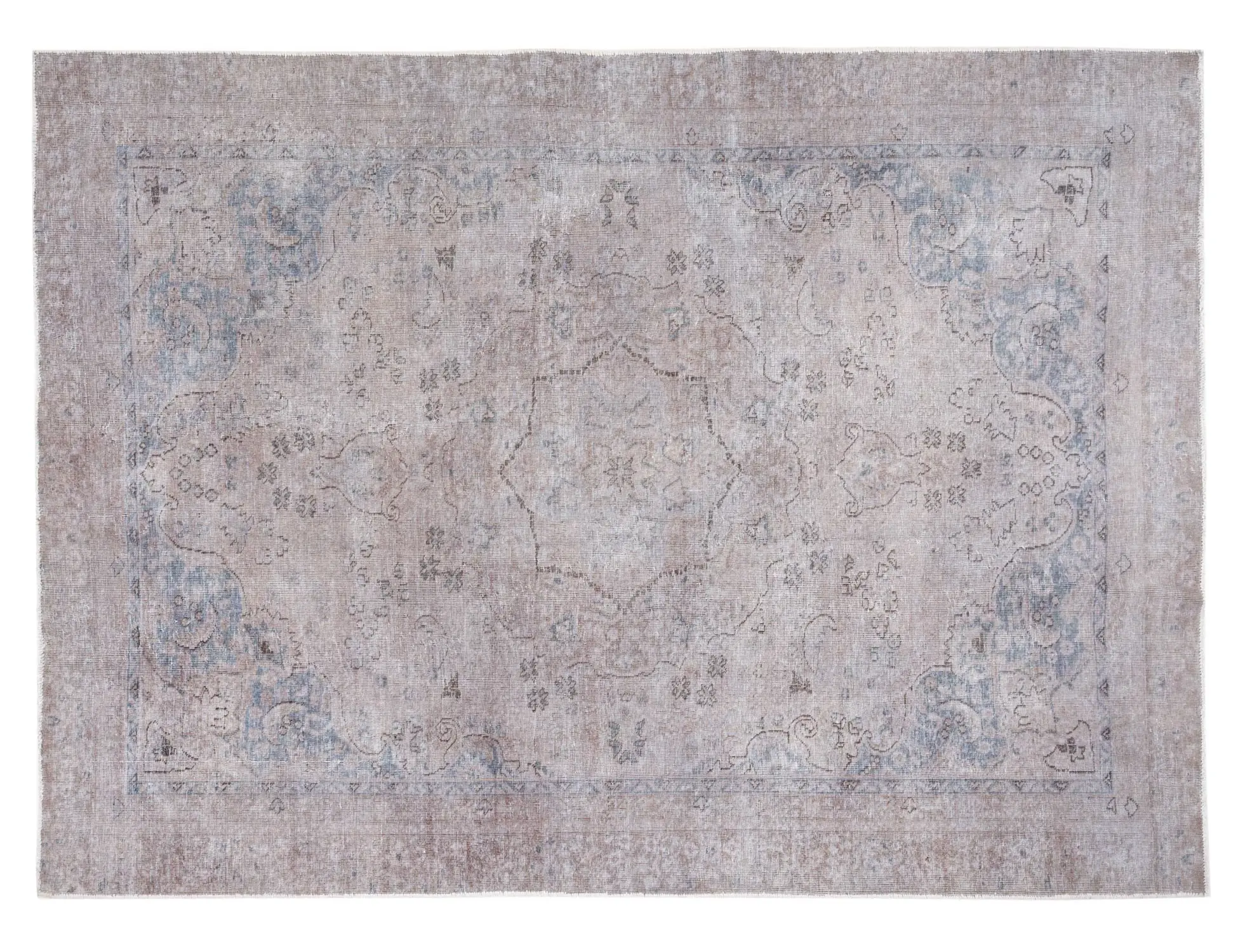 Grau Persien Persischer Vintage Teppich  263 x 170 cm - Einzigartiger handgefertigter Teppich