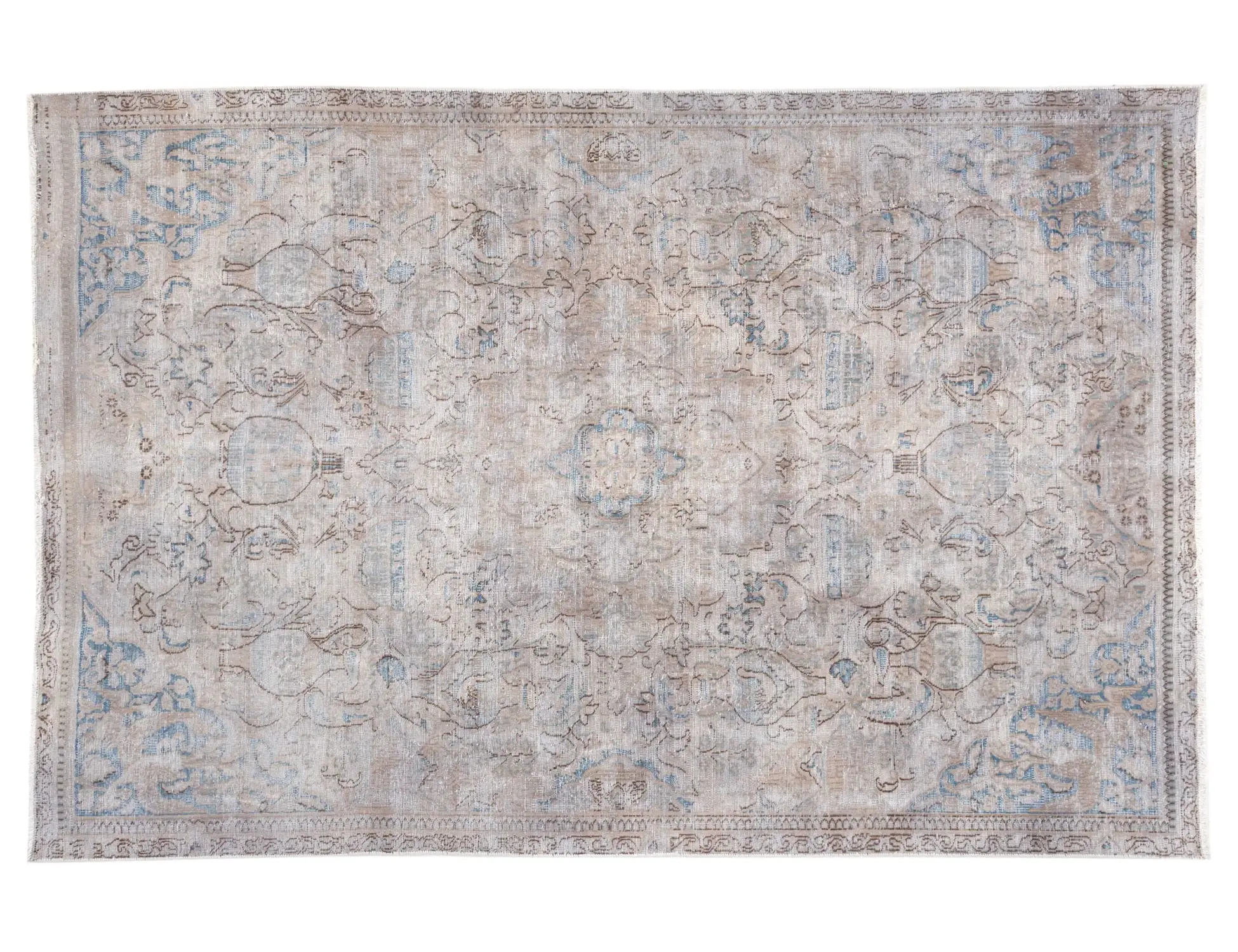 Grau Persien Persischer Vintage Teppich  300 x 210 cm
