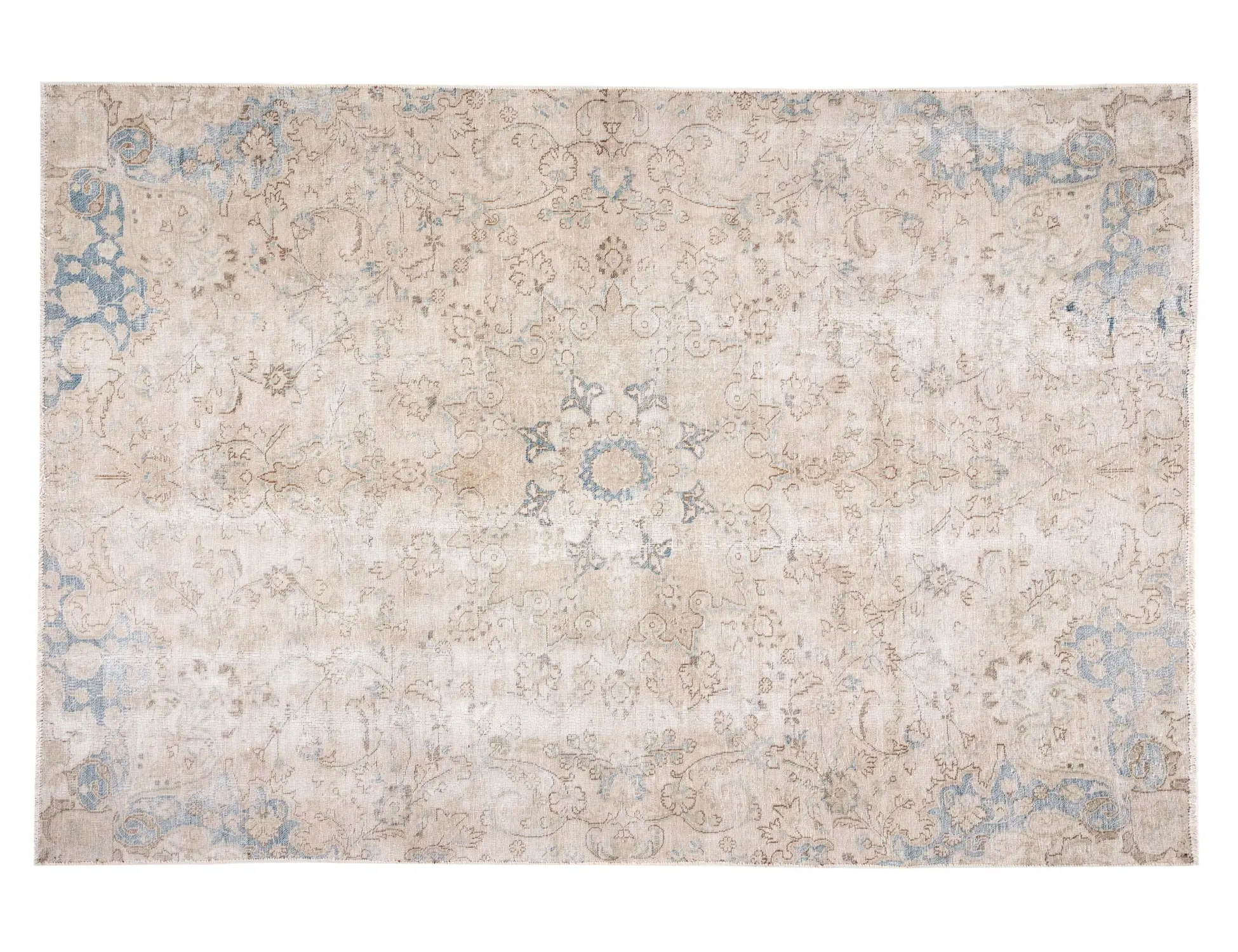 Beige Persien Persischer Vintage Teppich  265 x 180 cm - Einzigartiger handgefertigter Teppich