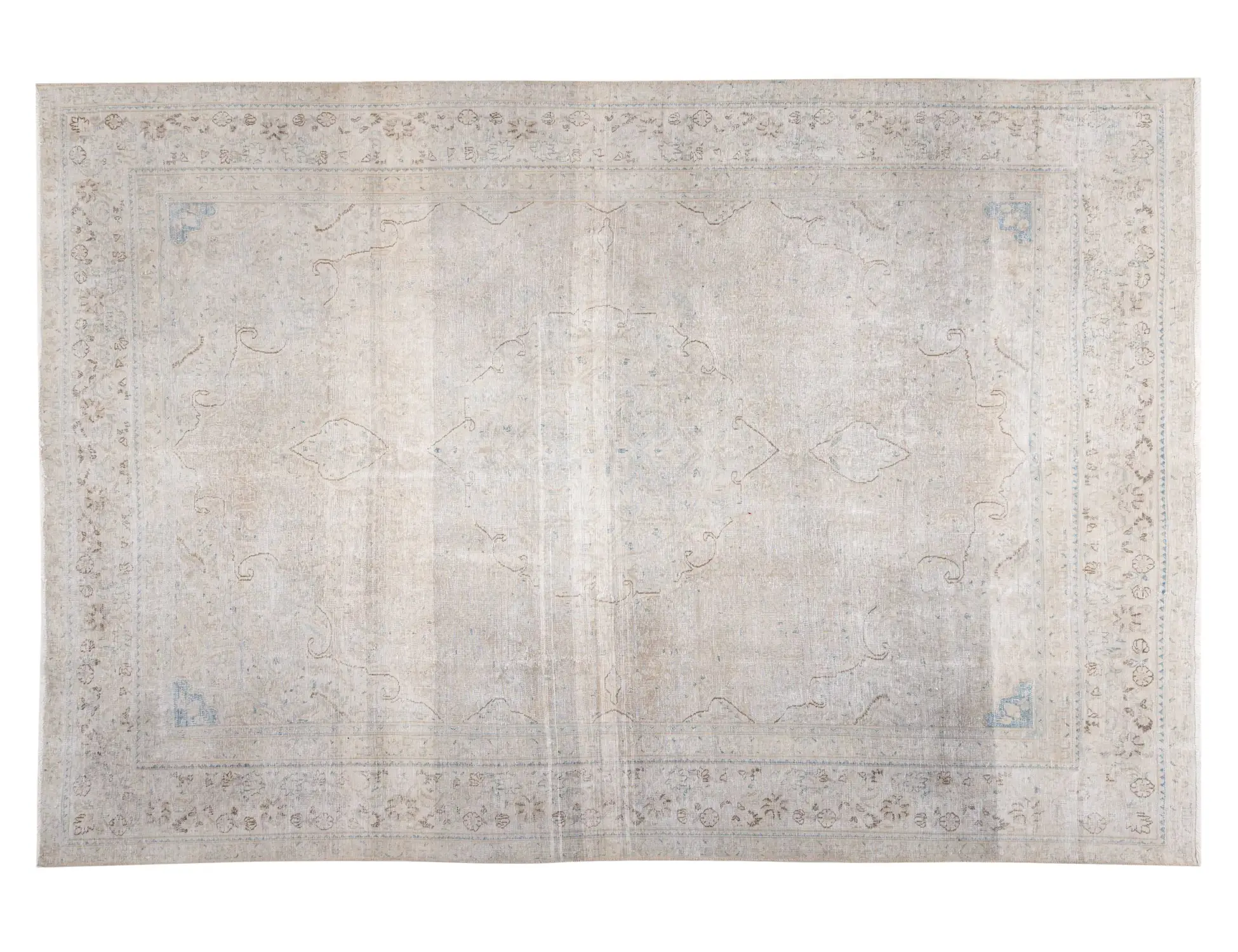 Grise Persan Tapis Persan vintage  360 x 286 cm - Tapis fait main unique