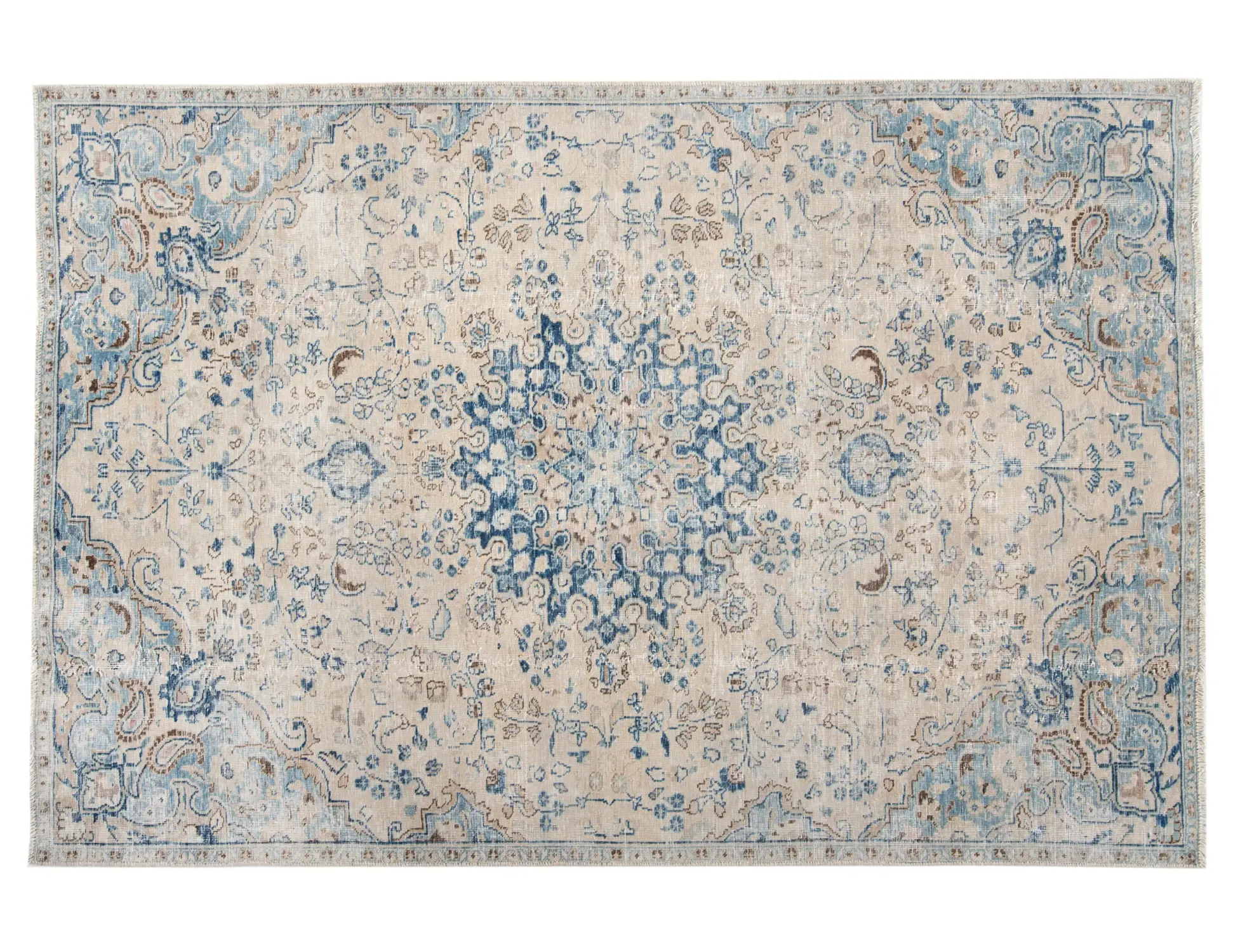 Beige Persan Tapis Persan vintage  256 x 157 cm - Tapis fait main unique