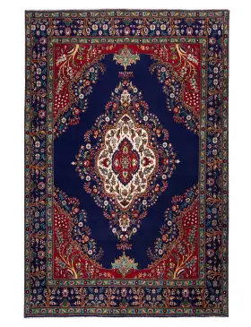 Blå Persien Tabriz  338 x 264 cm