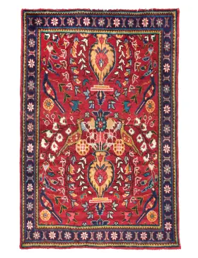 Rød Persia Tabriz  138 x 93 cm