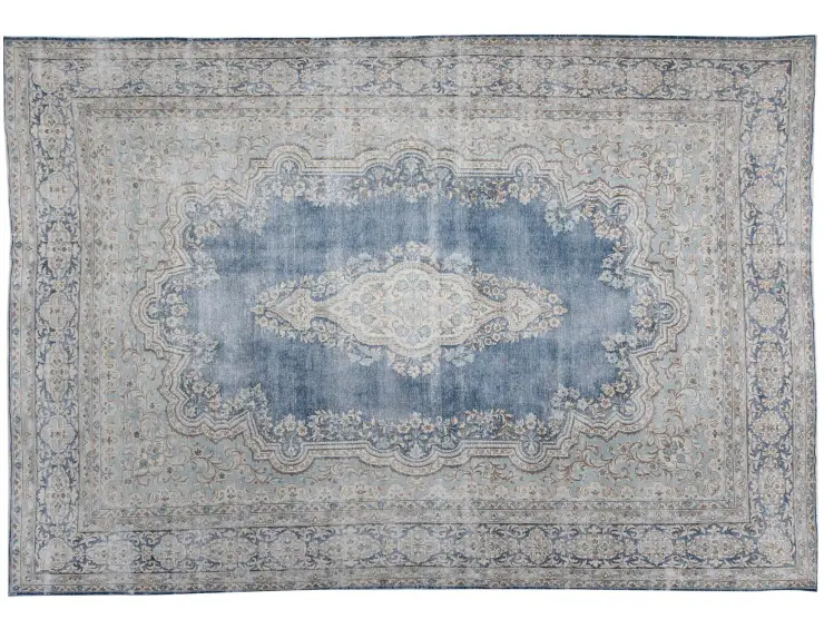 Blau Persien Persischer Vintage Teppich  392 x 268 cm