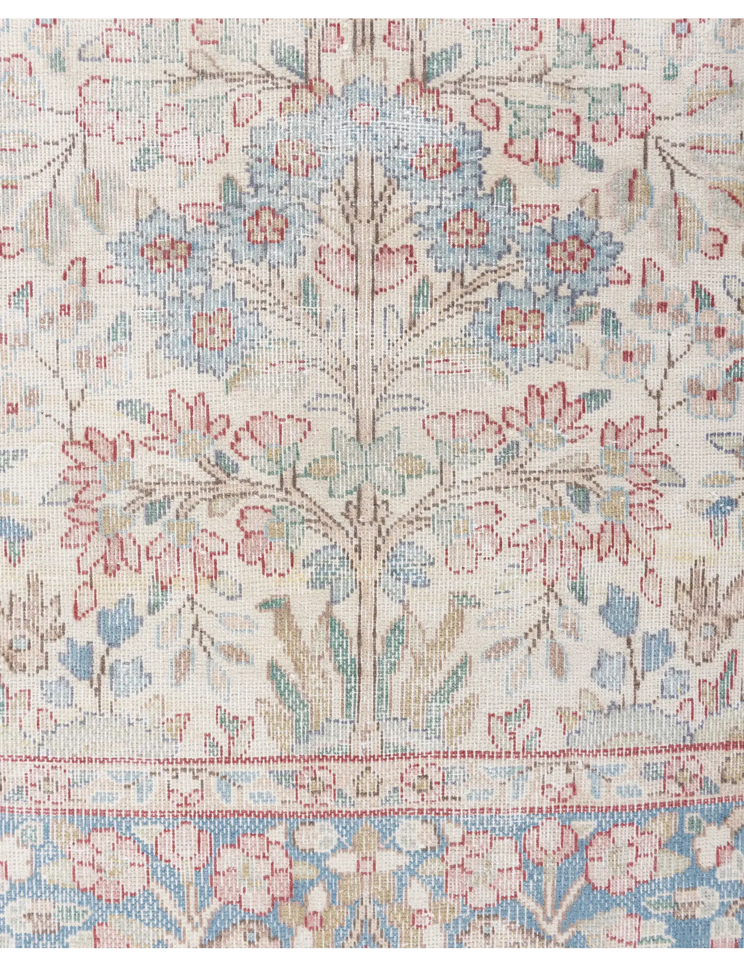 Beige Persien Persischer Vintage Teppich  262 x 176 cm - Einzigartiger handgefertigter Teppich