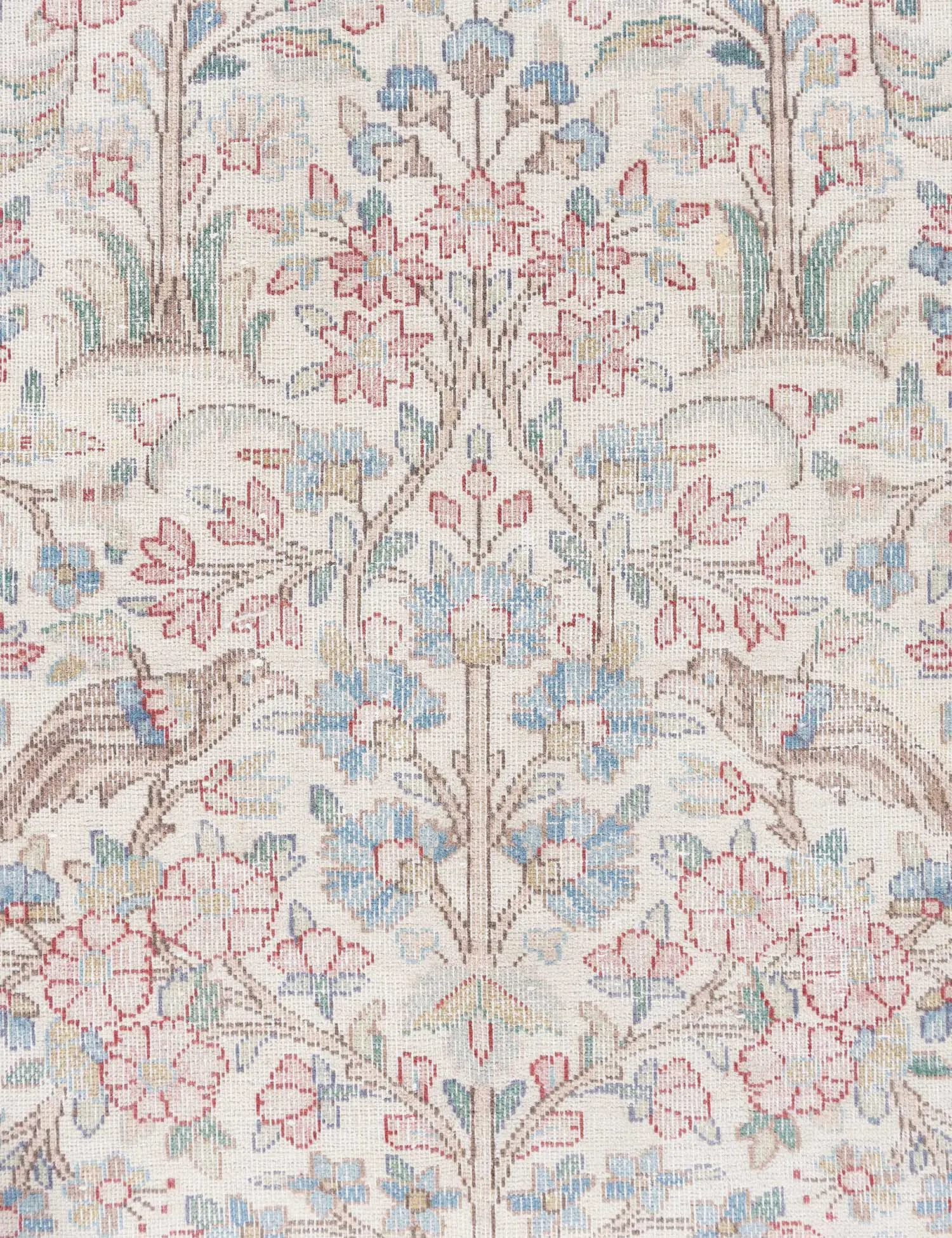 Beige Persien Persischer Vintage Teppich  262 x 176 cm - Einzigartiger handgefertigter Teppich