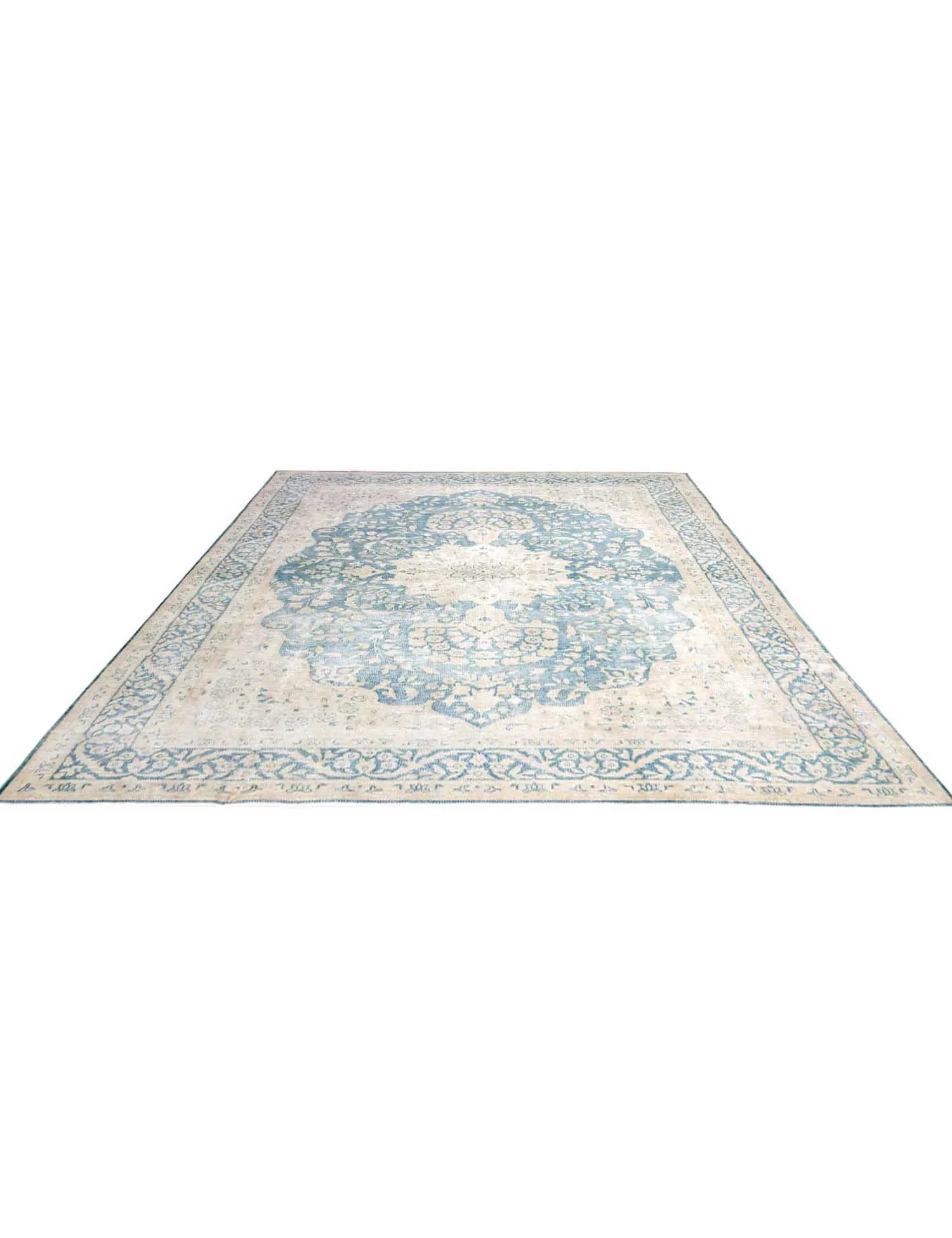 Blau Persien Persischer Vintage Teppich  308 x 207 cm - Einzigartiger handgefertigter Teppich