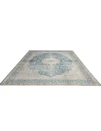 Blau Persien Persischer Vintage Teppich  308 x 207 cm