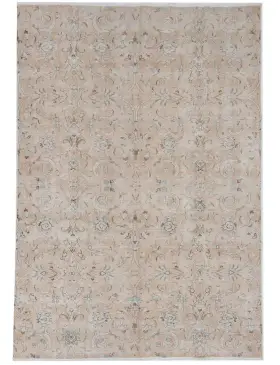 Beige Pakistan Persisk vintage teppe  258 x 173 cm