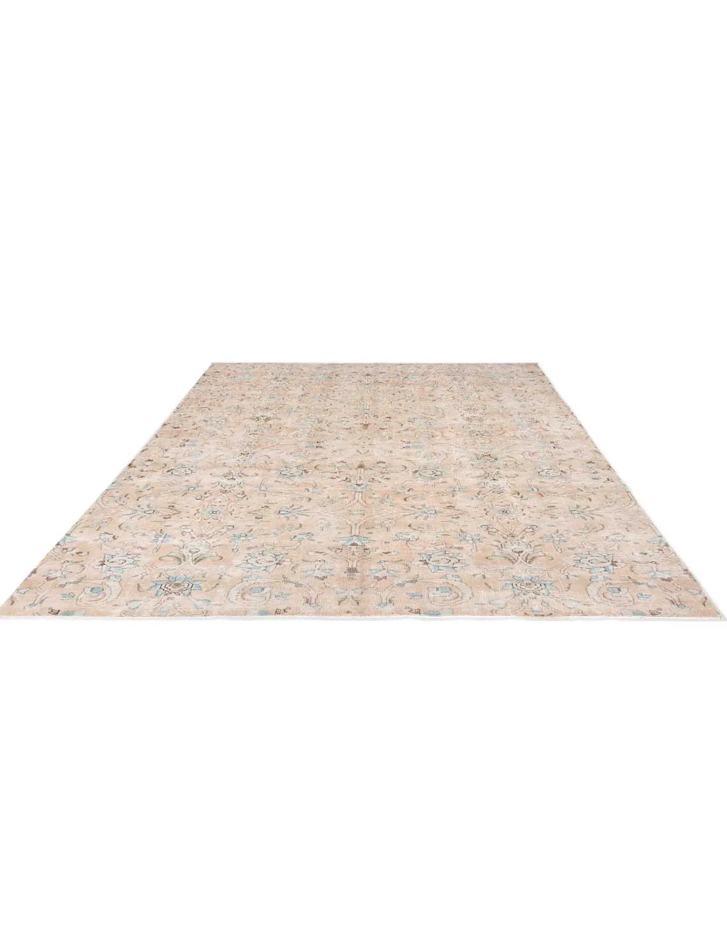 Beige text_origin_4 Persisk vintage teppe  258 x 173 cm - Unikt håndlaget teppe