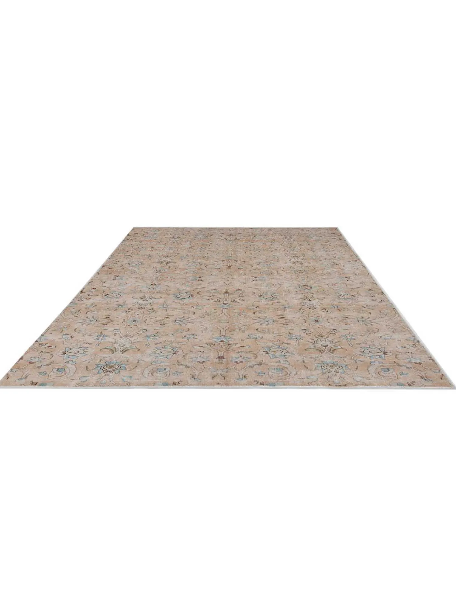 Beige text_origin_4 Persisk vintage teppe  258 x 173 cm - Unikt håndlaget teppe