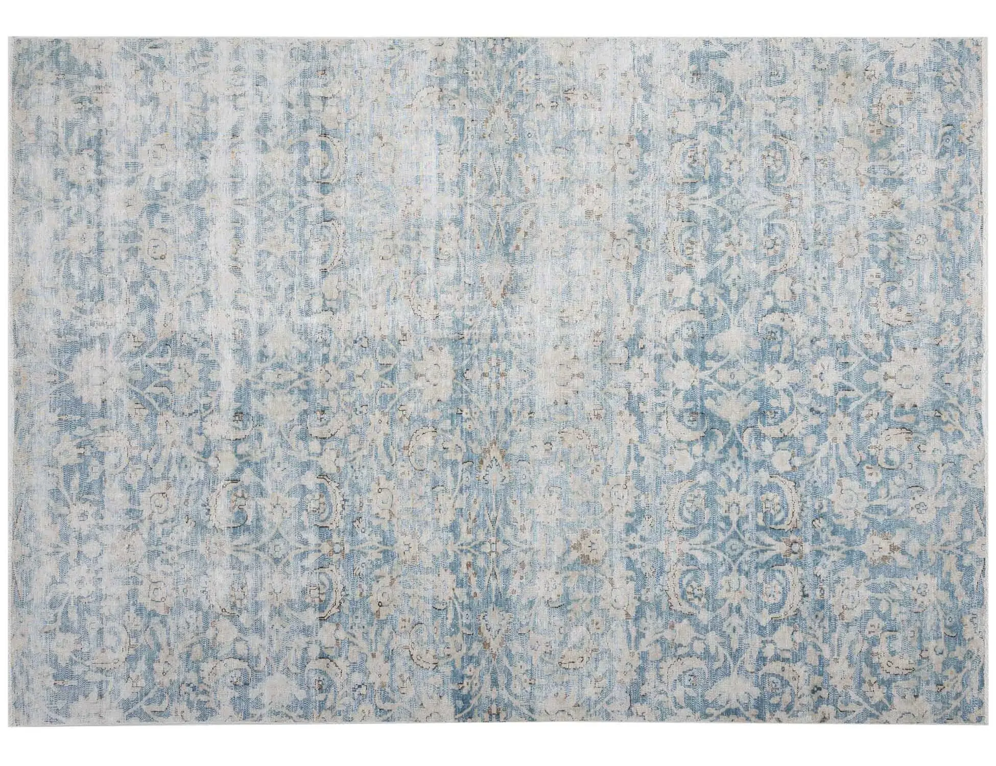 Azul Persa Alfombra persa vintage  274 x 174 cm - Alfombra única hecha a mano