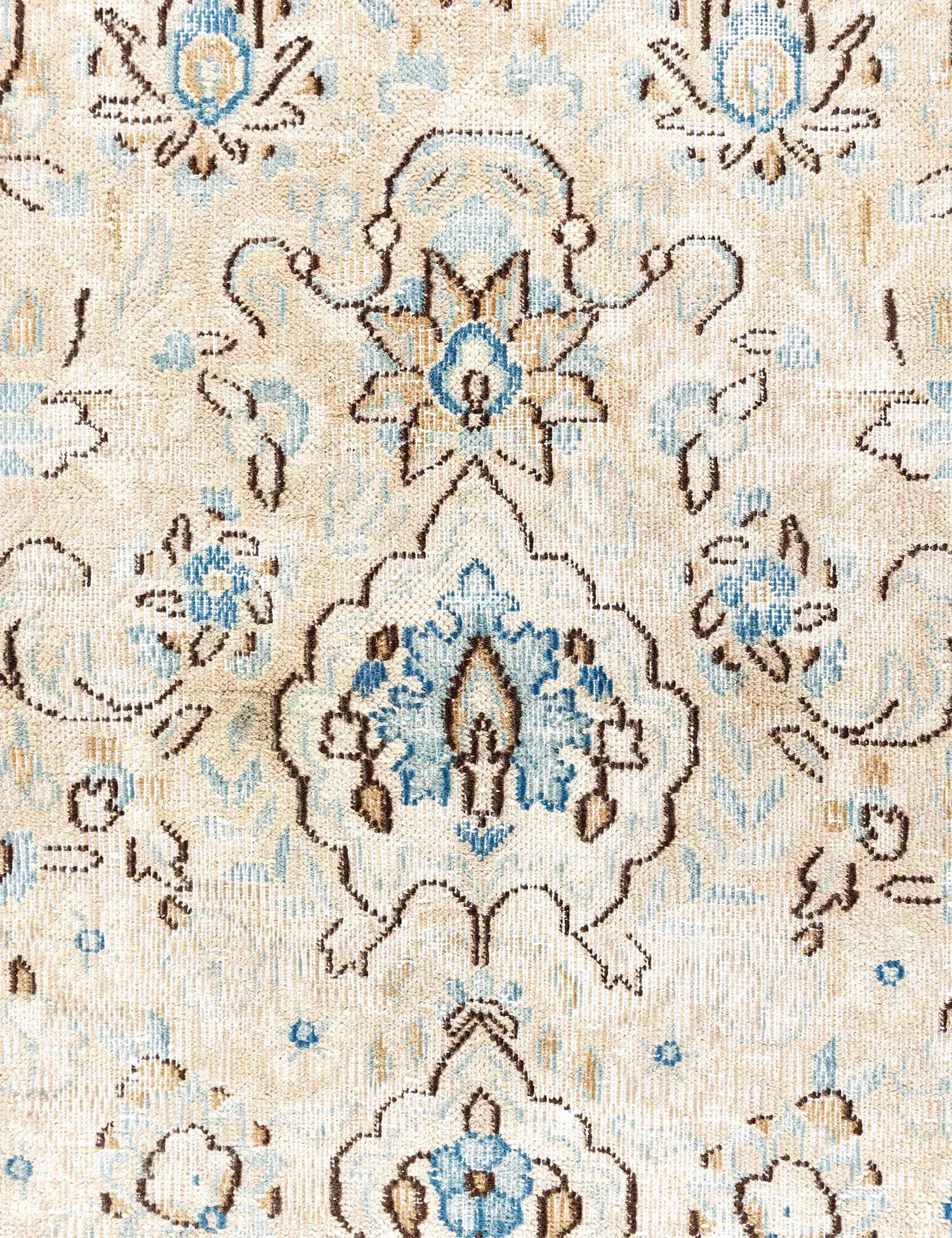 Beige  text_origin_4 Persian Vintage Carpet  372 x 267 cm - Unique Handmade Carpet