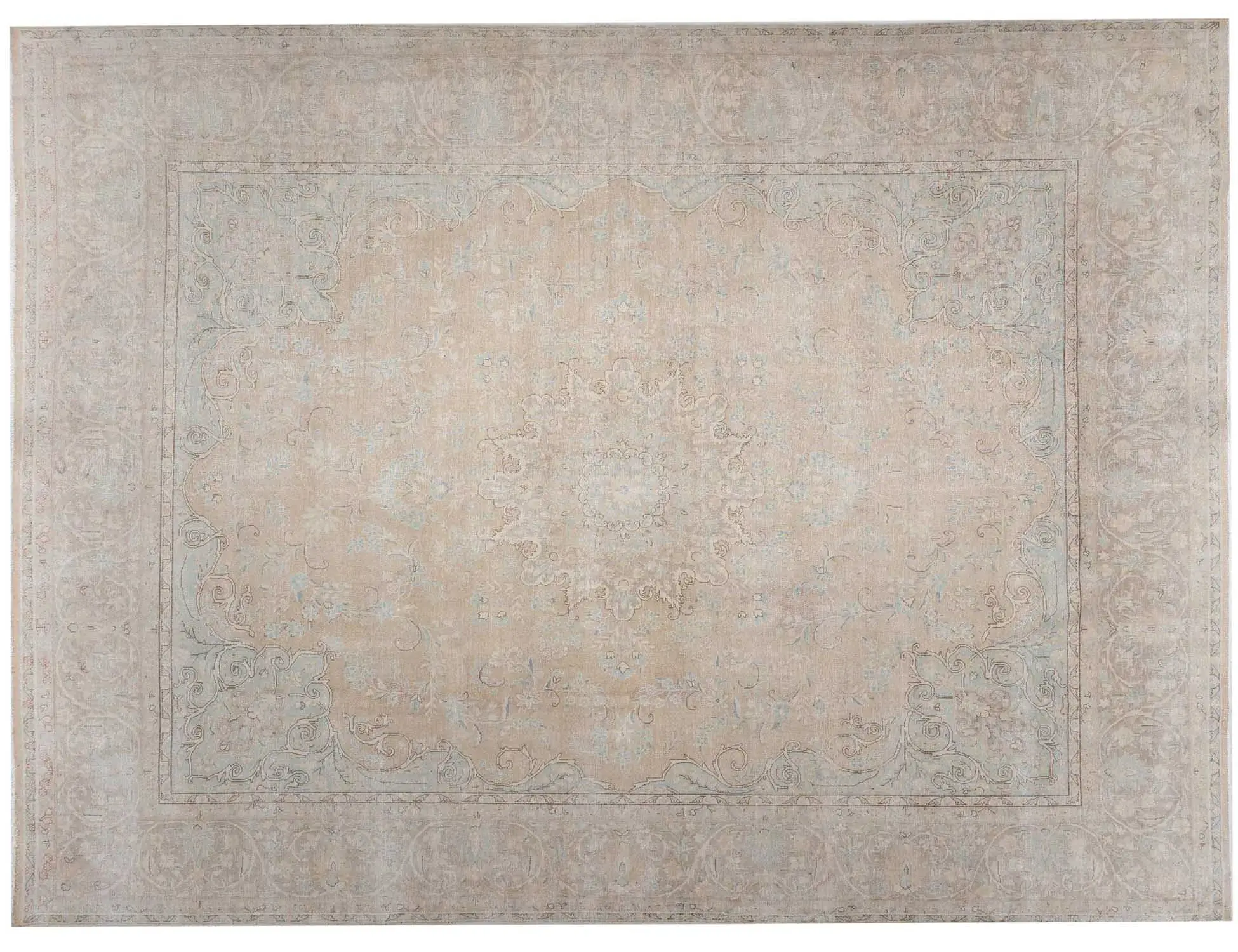 Beige text_origin_4 Alfombra persa vintage  394 x 296 cm - Alfombra única hecha a mano