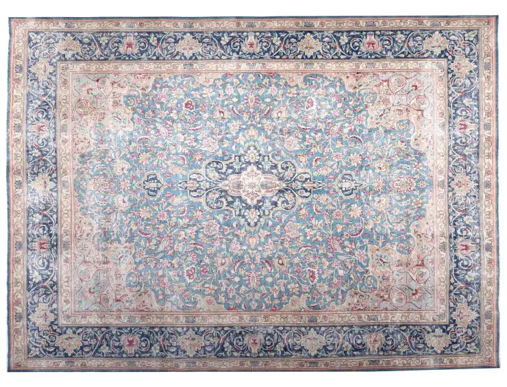 Blu text_origin_4 Tappeto vintage persiano  402 x 293 cm