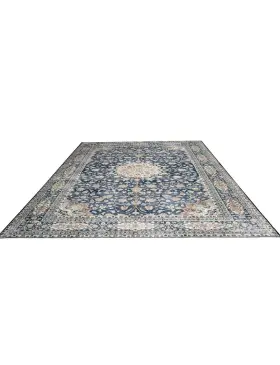 Blau Persien Persischer Vintage Teppich  317 x 203 cm