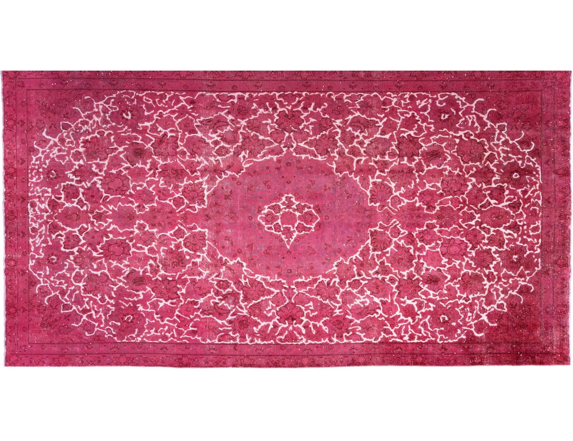 Rot Persien Persischer Vintage Teppich 390 x 210 cm