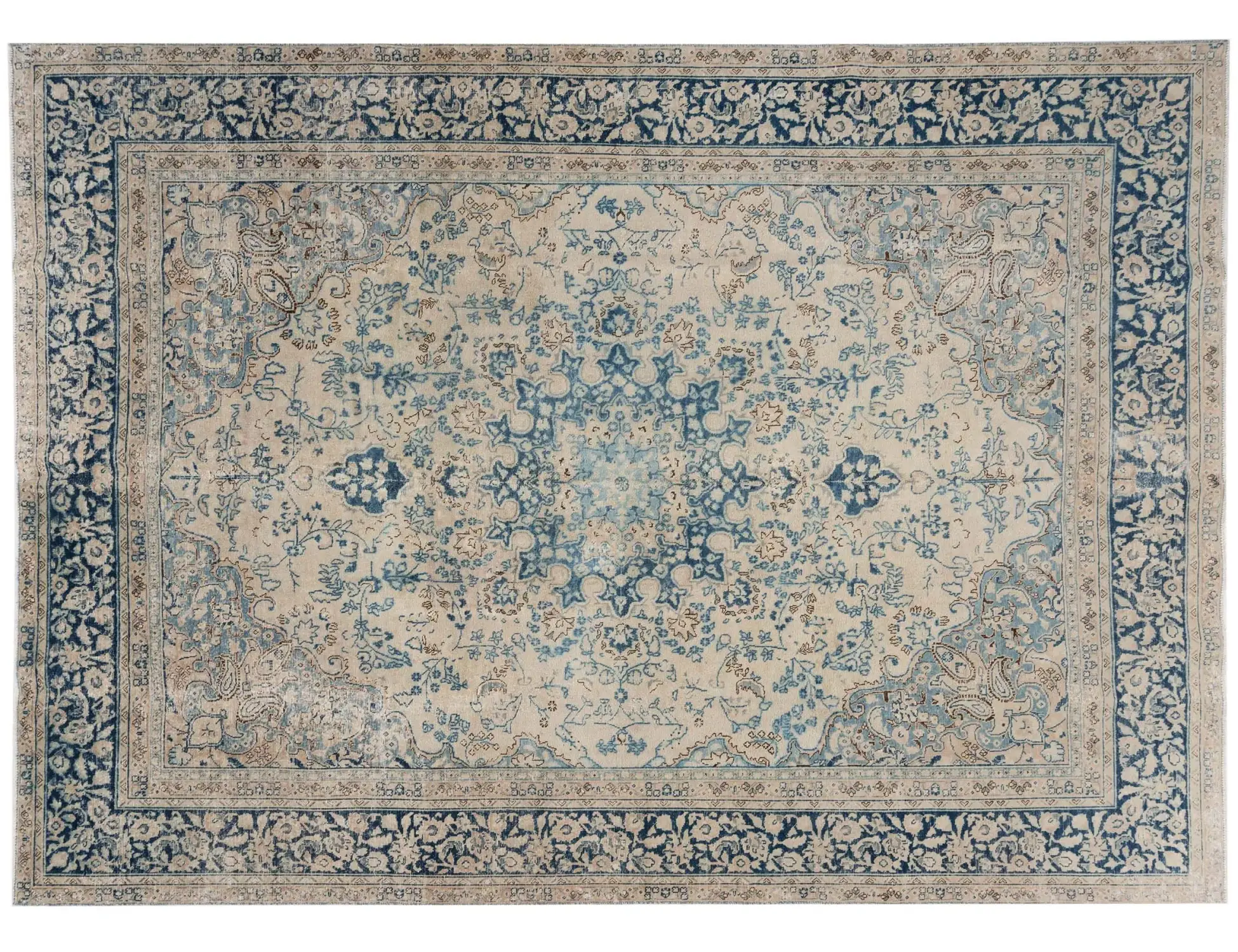 Beige Persien Persischer Vintage Teppich 380 x 280 cm