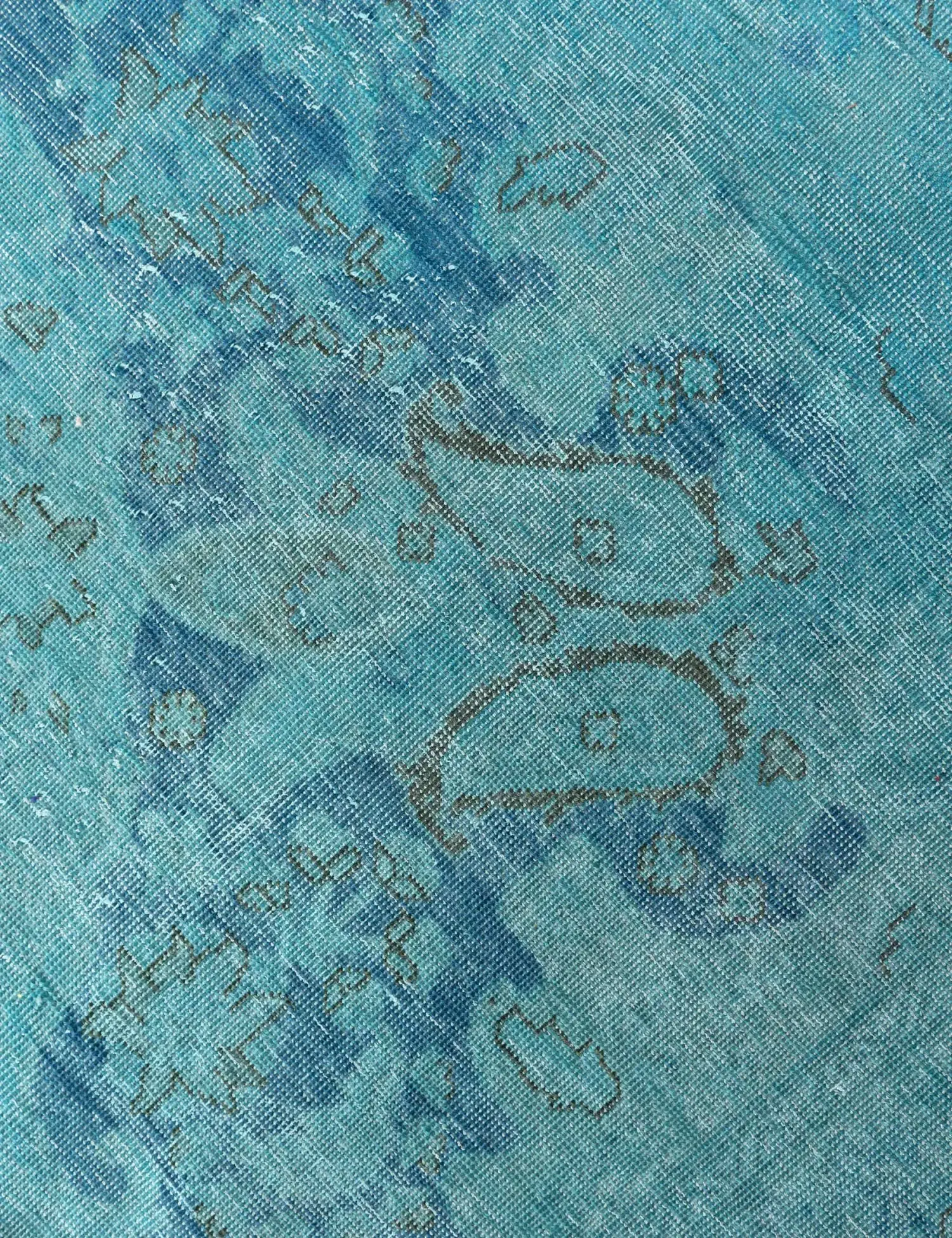 Türkis Persien Persischer Vintage Teppich 376 x 275 cm - Einzigartiger handgefertigter Teppich