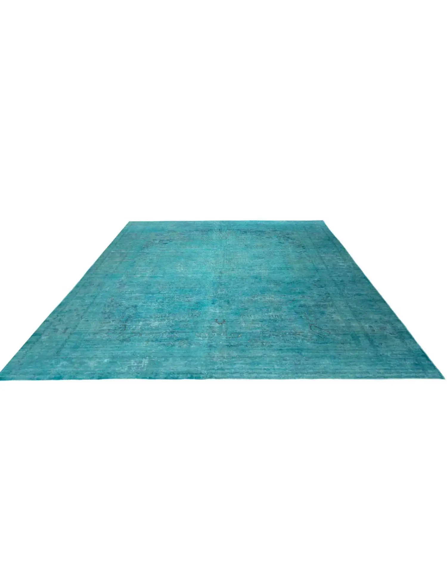 Türkis Persien Persischer Vintage Teppich 376 x 275 cm - Einzigartiger handgefertigter Teppich