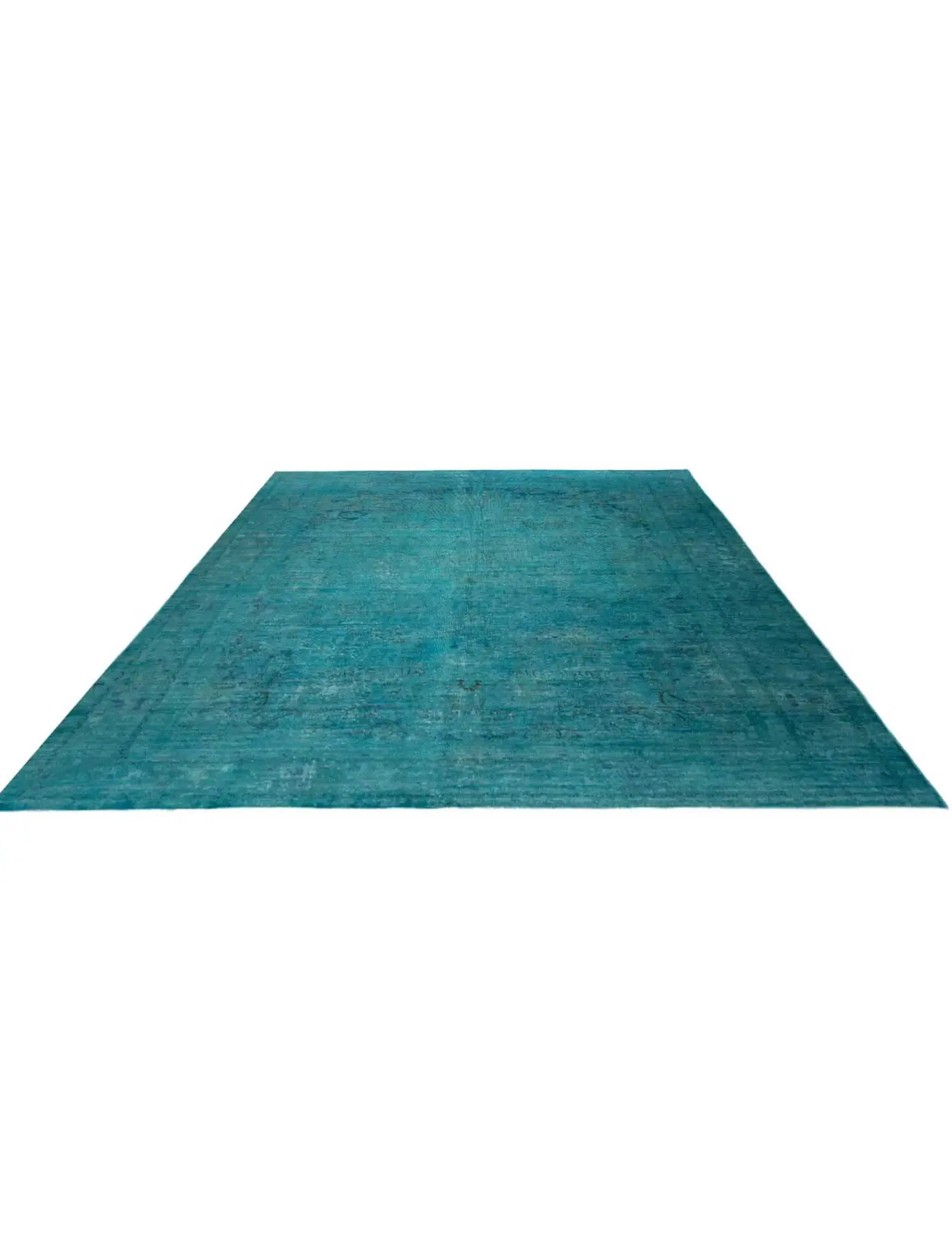 Türkis Persien Persischer Vintage Teppich 376 x 275 cm - Einzigartiger handgefertigter Teppich