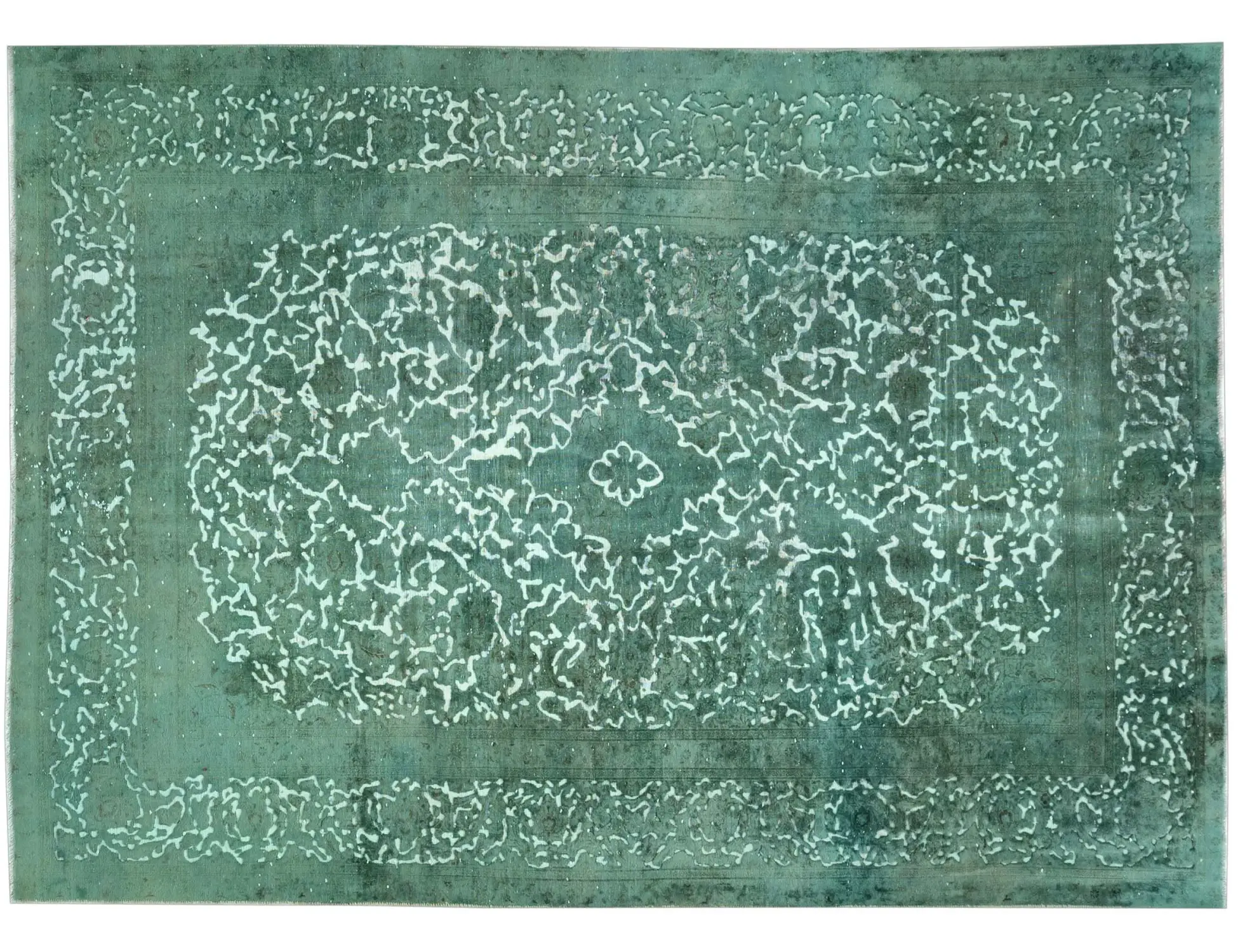 Grün Persien Persischer Vintage Teppich 310 x 200 cm
