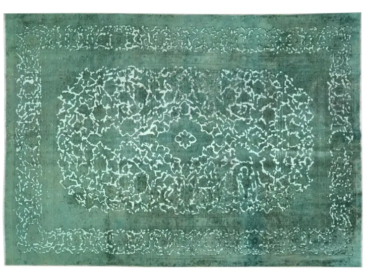 Grøn Persien Persisk Vintagetæppe 310 x 200 cm