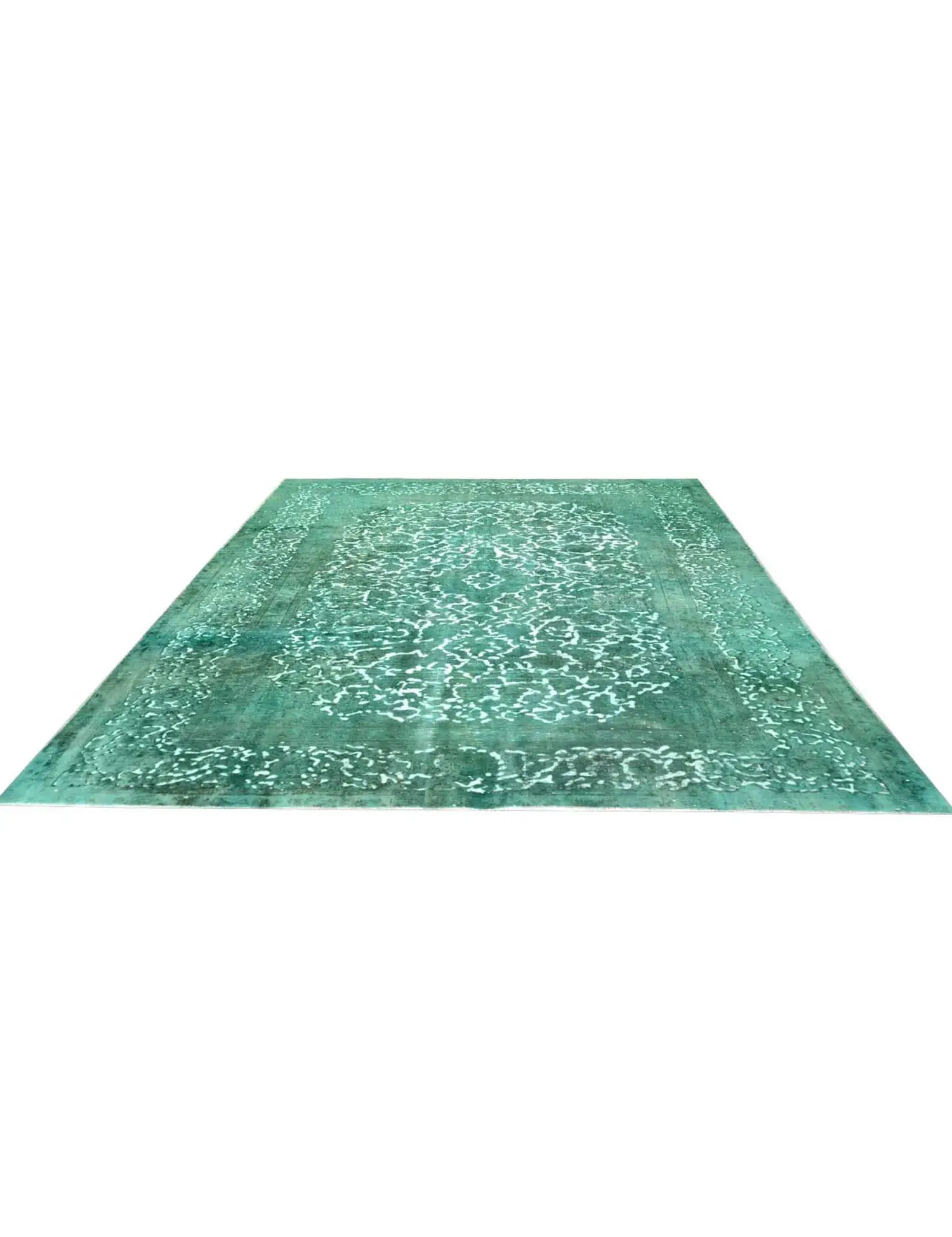 Grün Persien Persischer Vintage Teppich 310 x 200 cm - Einzigartiger handgefertigter Teppich