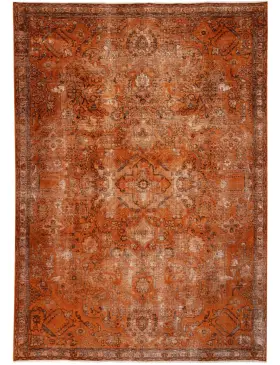 Orange Persien Persischer Vintage Teppich  320 x 227 cm