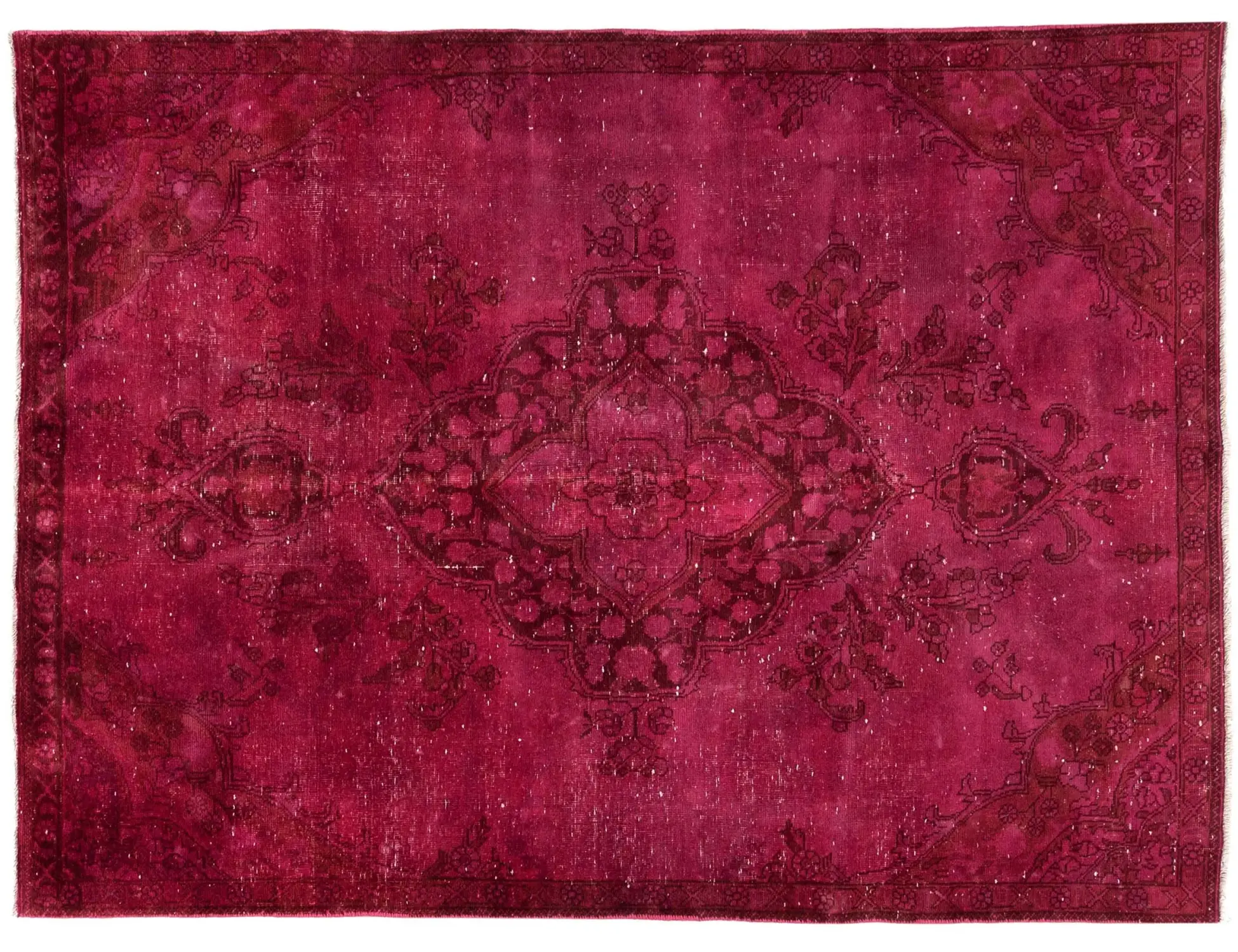 Purple Persia Persian Vintage Carpet 246 x 165 cm - Unique Handmade Carpet
