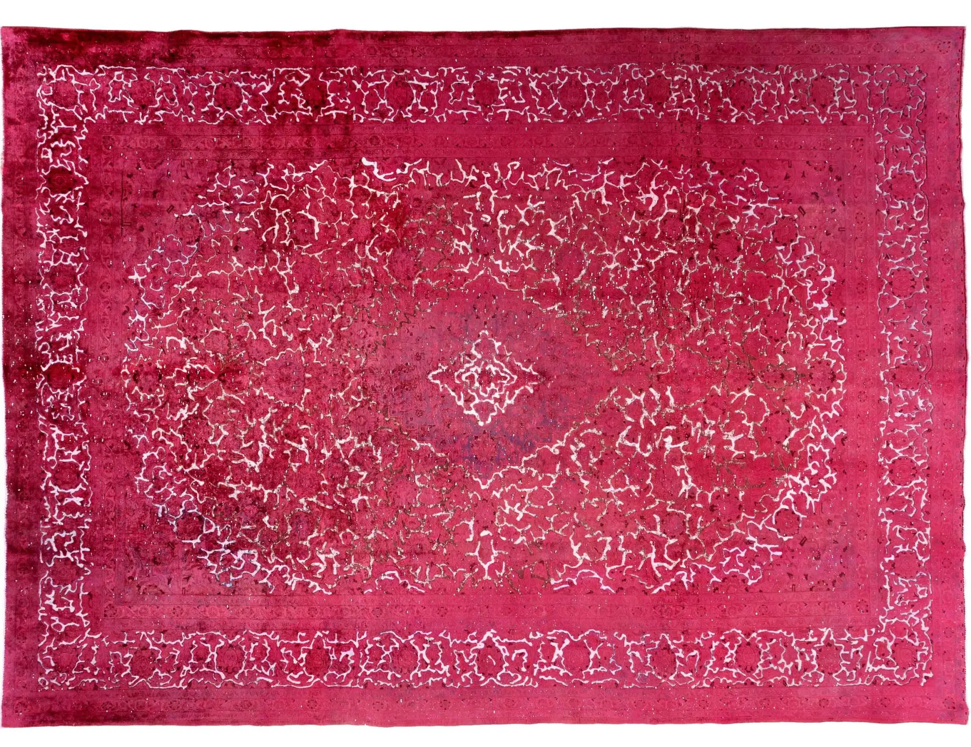 Púrpura Persa Alfombra persa vintage 367 x 270 cm - Alfombra única hecha a mano